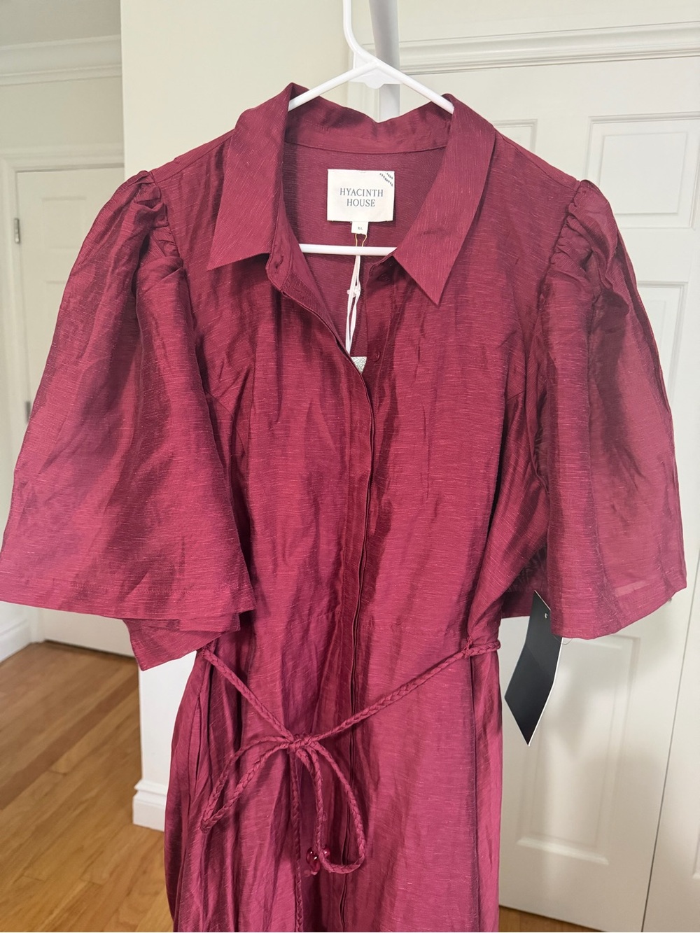 NWT Tuckernuck HYACINTH HOUSE Oxblood Cindy Midi Dress Size XL - Picture 8 of 10